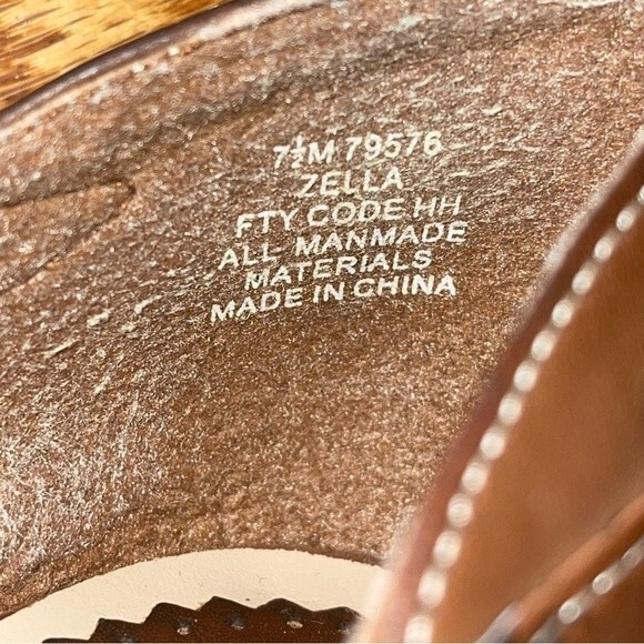 Adagio | Zella Whisky Brown Vegan Leather Wedges | Size 7.5 - Picture 5 of 12